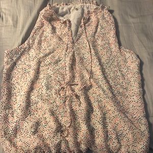 Polka dotted sleeveless top